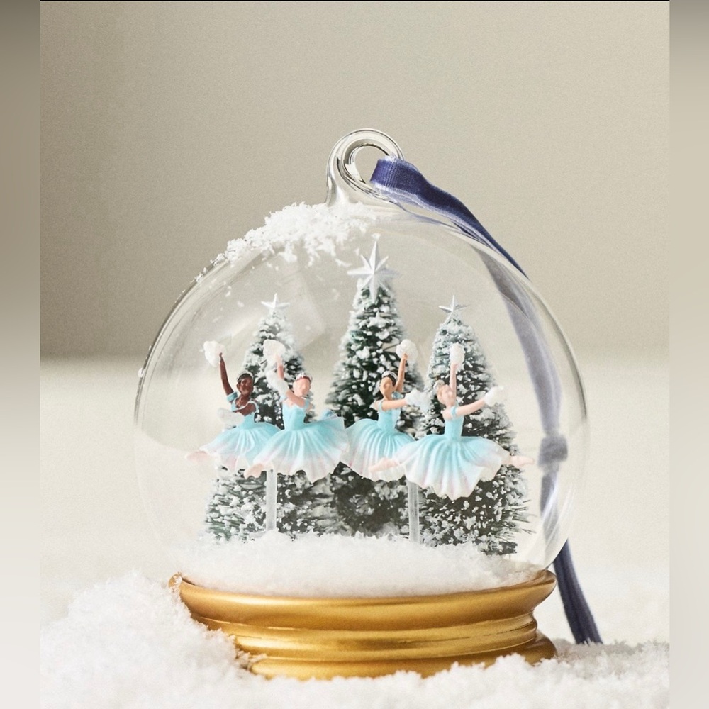 Anthropologie New York City Ballet Nutcracker Snowflake Globe ornament NWT